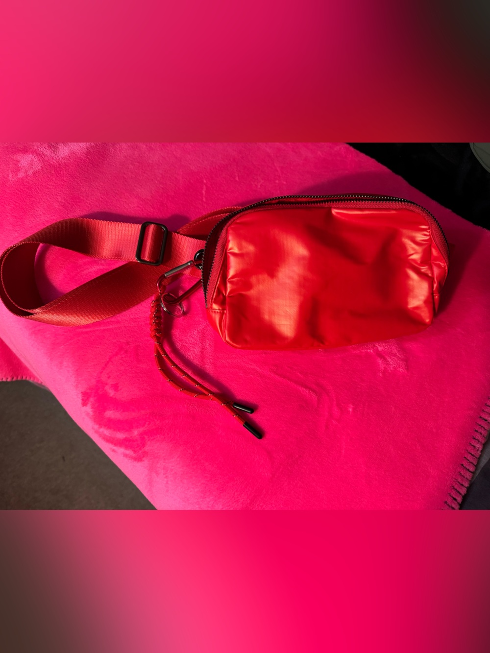Iris & Rainbow faux leather Crossbody Bag - Red never been used